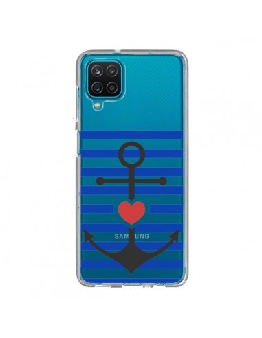 Coque Samsung Galaxy A12 et M12 Mariniere Ancre Marin Coeur Transparente - Jonathan Perez