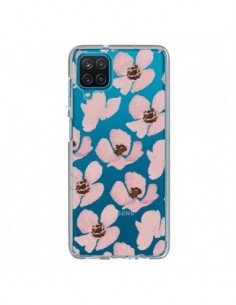 Coque Samsung Galaxy A12 et M12 Fleurs Roses Flower...