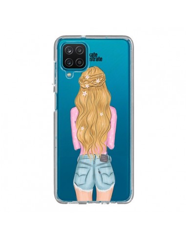 Coque Samsung Galaxy A12 et M12 Blonde Don't Care Transparente - kateillustrate