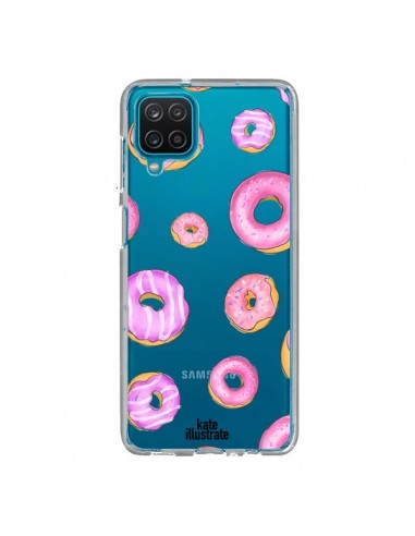 Coque Samsung Galaxy A12 et M12 Pink Donuts Rose Transparente - kateillustrate