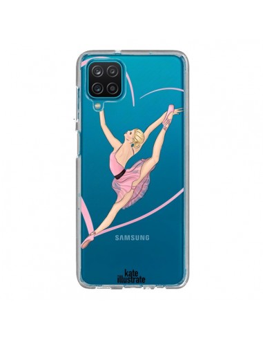 Coque Samsung Galaxy A12 et M12 Ballerina Jump In The Air Ballerine Danseuse Transparente - kateillustrate