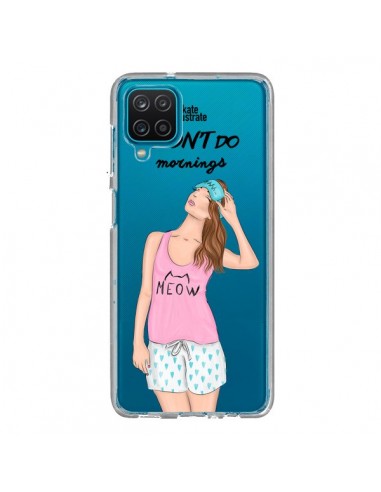 Coque Samsung Galaxy A12 et M12 I Don't Do Mornings Matin Transparente - kateillustrate