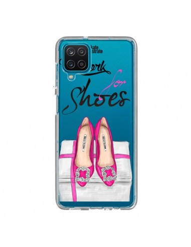 Coque Samsung Galaxy A12 et M12 I Work For Shoes Chaussures Transparente - kateillustrate