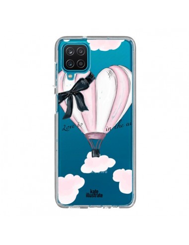 Coque Samsung Galaxy A12 et M12 Love is in the Air Love Montgolfier Transparente - kateillustrate