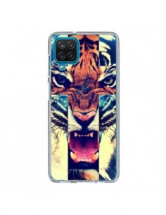 Coque Samsung Galaxy A12 et M12 Tigre Swag Croix Roar...