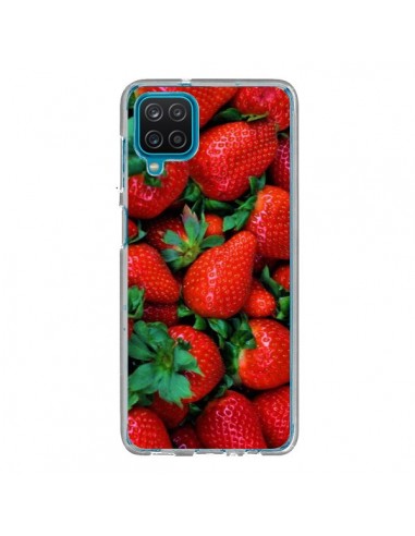 Coque Samsung Galaxy A12 et M12 Fraise Strawberry Fruit - Laetitia
