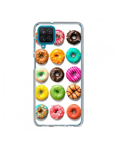 Coque Samsung Galaxy A12 et M12 Donuts Multicolore Chocolat Vanille - Laetitia