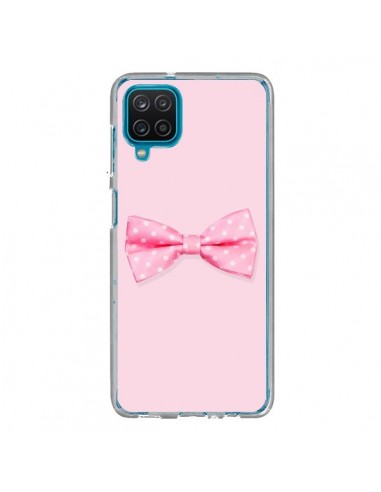 Coque Samsung Galaxy A12 et M12 Noeud Papillon Rose Girly Bow Tie - Laetitia