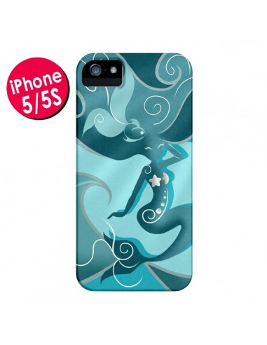 Coque La Petite Sirene Blue Mermaid pour iPhone 5 et 5S - LouJah
