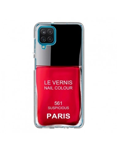 Coque Samsung Galaxy A12 et M12 Vernis Paris Suspicious Rouge - Laetitia