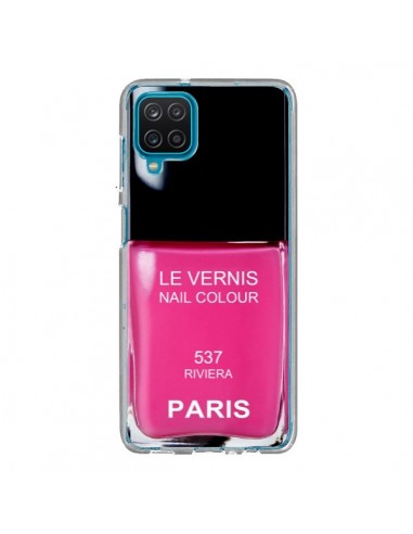 Coque Samsung Galaxy A12 et M12 Vernis Paris Riviera Rose - Laetitia