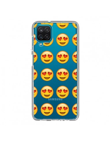 Coque Samsung Galaxy A12 et M12 Love Amoureux Smiley Emoticone Emoji Transparente - Laetitia