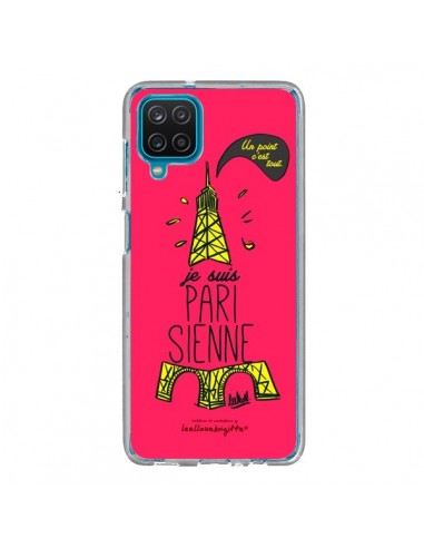 Coque Samsung Galaxy A12 et M12 Je suis Parisienne La Tour Eiffel Rose - Leellouebrigitte