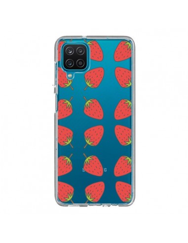 Coque Samsung Galaxy A12 et M12 Fraise Fruit Strawberry Transparente - Petit Griffin