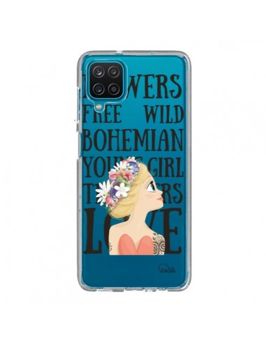 Coque Samsung Galaxy A12 et M12 Flowers Love Transparente - Lolo Santo