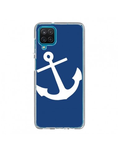 Coque Samsung Galaxy A12 et M12 Ancre Navire Navy Blue Anchor - Mary Nesrala