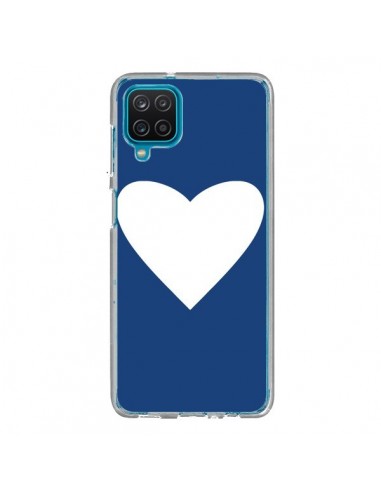 Coque Samsung Galaxy A12 et M12 Coeur Navy Blue Heart - Mary Nesrala