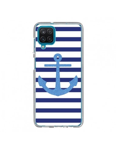 Coque Samsung Galaxy A12 et M12 Ancre Voile Marin Navy Blue - Mary Nesrala