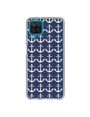 Coque Samsung Galaxy A12 et M12 Ancre Marin Bleu Anchors Navy - Mary Nesrala