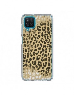 Coque Samsung Galaxy A12 et M12 Leopard Golden Or Doré -...