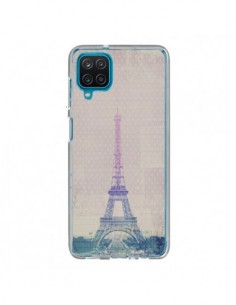 Coque Samsung Galaxy A12 et M12 I love Paris Tour Eiffel...