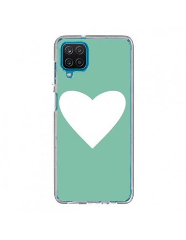 Coque Samsung Galaxy A12 et M12 Coeur Mint Vert - Mary Nesrala