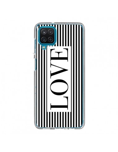 Coque Samsung Galaxy A12 et M12 Love Noir et Blanc - Mary Nesrala