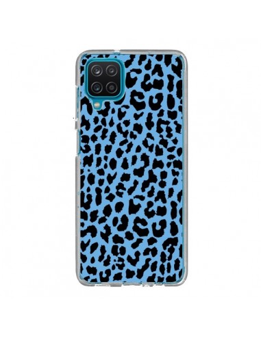 Coque Samsung Galaxy A12 et M12 Leopard Bleu Neon - Mary Nesrala