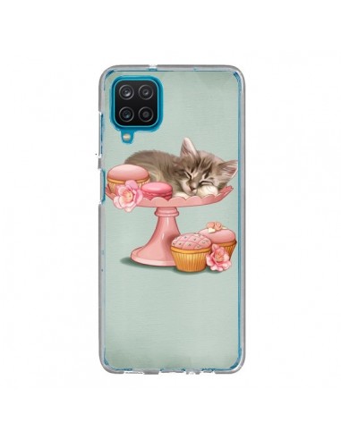 Coque Samsung Galaxy A12 et M12 Chaton Chat Kitten Cookies Cupcake - Maryline Cazenave