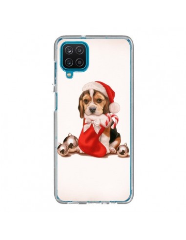 Coque Samsung Galaxy A12 et M12 Chien Dog Pere Noel Christmas - Maryline Cazenave