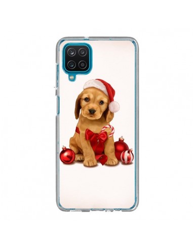 Coque Samsung Galaxy A12 et M12 Chien Dog Pere Noel Christmas Boules Sapin - Maryline Cazenave