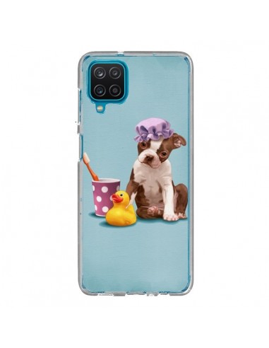 Coque Samsung Galaxy A12 et M12 Chien Dog Canard Fille - Maryline Cazenave