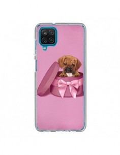 Coque Samsung Galaxy A12 et M12 Chien Dog Boite Noeud...
