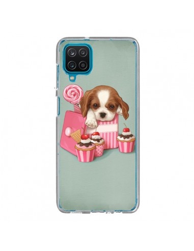 Coque Samsung Galaxy A12 et M12 Chien Dog Cupcake Gateau Boite - Maryline Cazenave