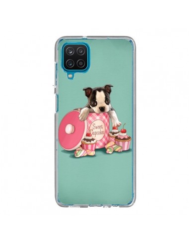 Coque Samsung Galaxy A12 et M12 Chien Dog Cupcakes Gateau Boite - Maryline Cazenave