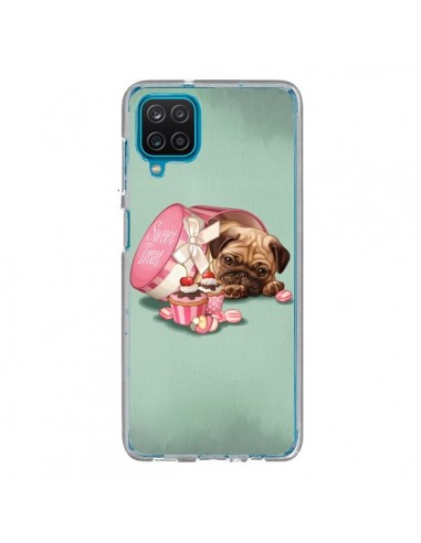 Coque Samsung Galaxy A12 et M12 Chien Dog Cupcakes Gateau Bonbon Boite - Maryline Cazenave