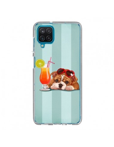 Coque Samsung Galaxy A12 et M12 Chien Dog Cocktail Lunettes Coeur - Maryline Cazenave