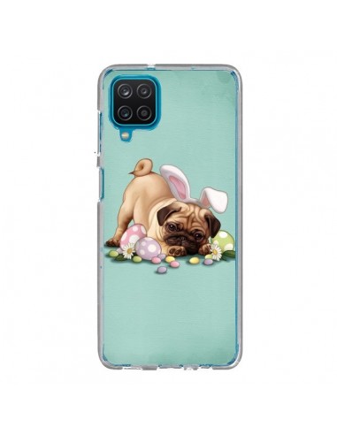 Coque Samsung Galaxy A12 et M12 Chien Dog Rabbit Lapin Pâques Easter - Maryline Cazenave