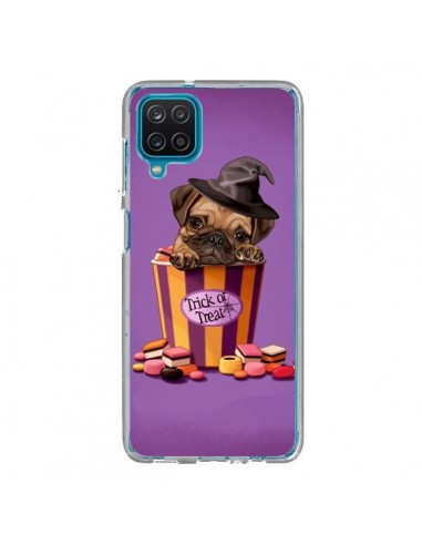 Coque Samsung Galaxy A12 et M12 Chien Dog Halloween Sorciere Bonbon - Maryline Cazenave
