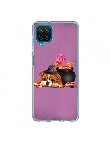 Coque Samsung Galaxy A12 et M12 Chien Dog Halloween Sorciere Chaudron Bonbon - Maryline Cazenave