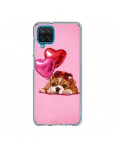 Coque Samsung Galaxy A12 et M12 Chien Dog Lunettes Coeur...