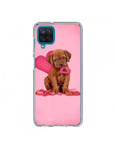 Coque Samsung Galaxy A12 et M12 Chien Dog Gateau Coeur Love - Maryline Cazenave