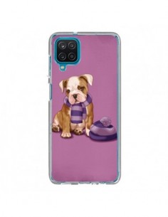 Coque Samsung Galaxy A12 et M12 Chien Dog Echarpe Bonnet...