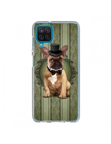 Coque Samsung Galaxy A12 et M12 Chien Dog Bulldog Noeud Papillon Chapeau - Maryline Cazenave