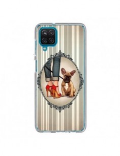 Coque Samsung Galaxy A12 et M12 Lady Jambes Chien Dog -...