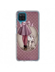 Coque Samsung Galaxy A12 et M12 Lady Chien Dog Dalmatien...