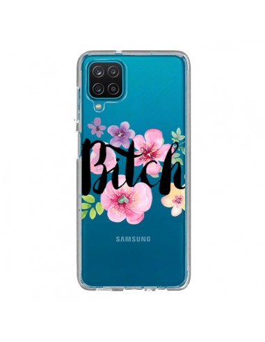 Coque Samsung Galaxy A12 et M12 Bitch Flower Fleur Transparente - Maryline Cazenave