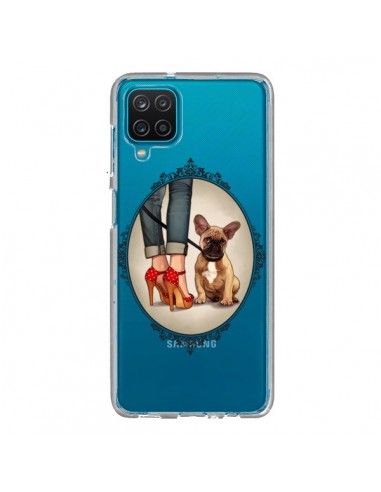 Coque Samsung Galaxy A12 et M12 Lady Jambes Chien Bulldog Dog Transparente - Maryline Cazenave