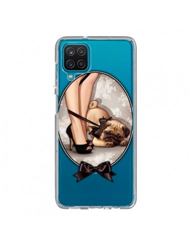 Coque Samsung Galaxy A12 et M12 Lady Jambes Chien Bulldog Dog Noeud Papillon Transparente - Maryline Cazenave