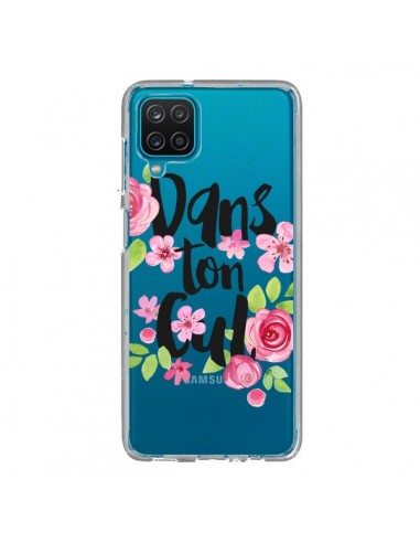 Coque Samsung Galaxy A12 et M12 Dans Ton Cul Fleurs Transparente - Maryline Cazenave